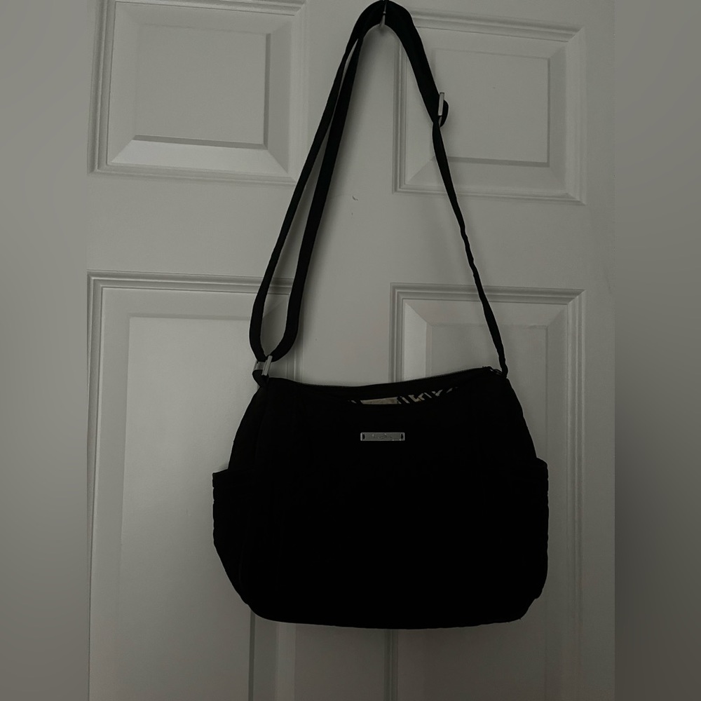 Black Vera Bradley Shoulder Bag & Matching        wristlet. Excellent Condition.